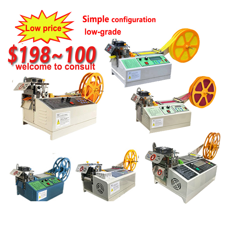 Automatic Satin Ribbon Cutting Machine Woven Label Slitting Machine Fabric Rewinder Machine