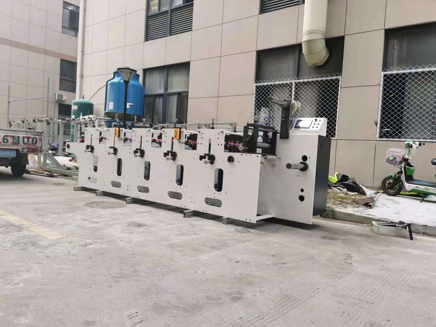 1Color 320mm Adhesive BOPP Tape Roll Flexo Printing Machine With Slitting Inline