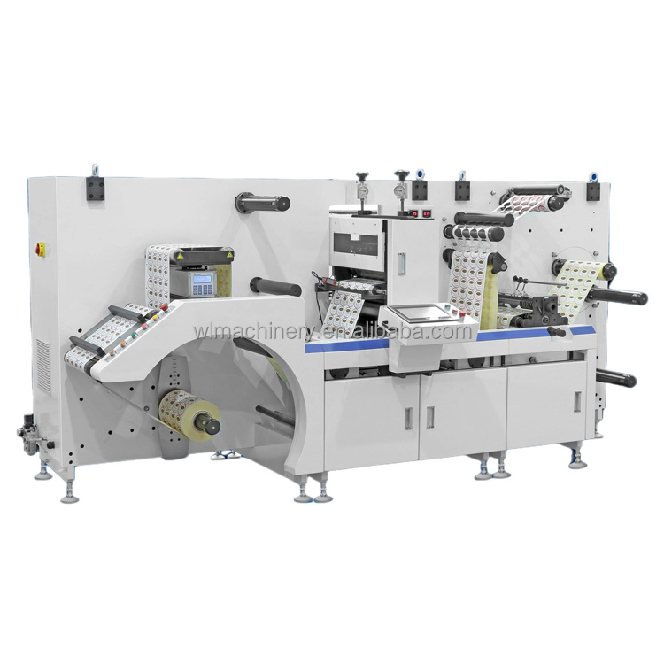 Narrow Web Single Color Flexo Printing and Semi Rotary Automatic Die Cutting Machine