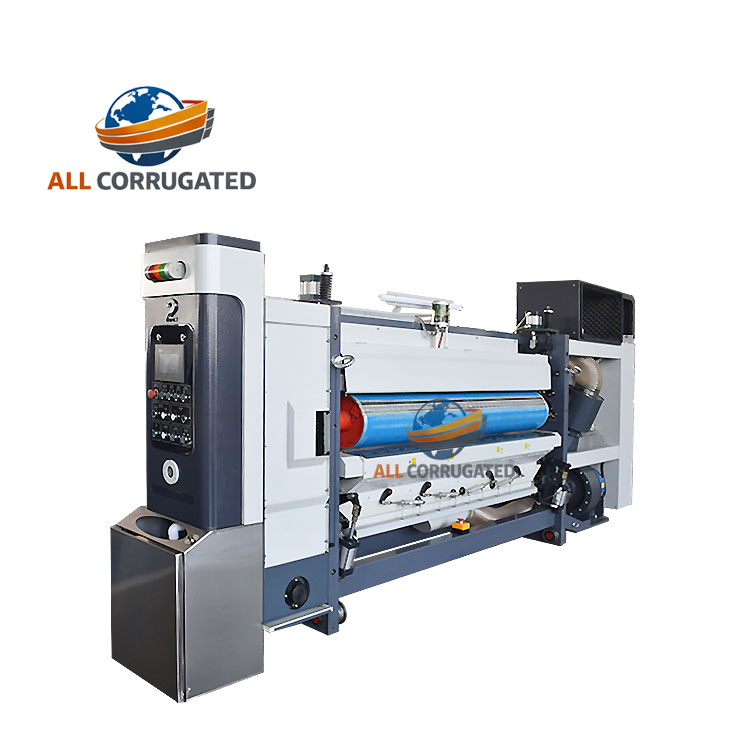 High Speed Intelligent Flexo 1-6 Color Optional Printing Slotting Die-cutting Folder Gluing &amp; Strapping In Line Machine