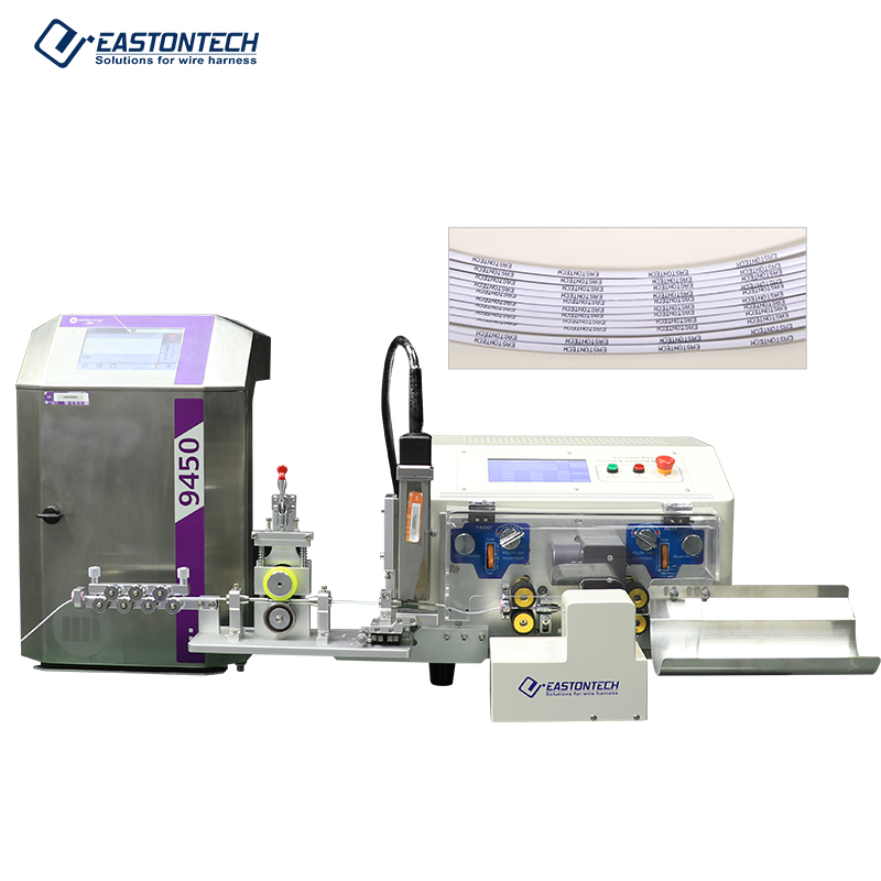 Automatic Electric Cable Wire Cutting Stripping Twisting Printing Machine EW-3015+P For 0.1-4mm&sup2; With Markem Inkjet Printer