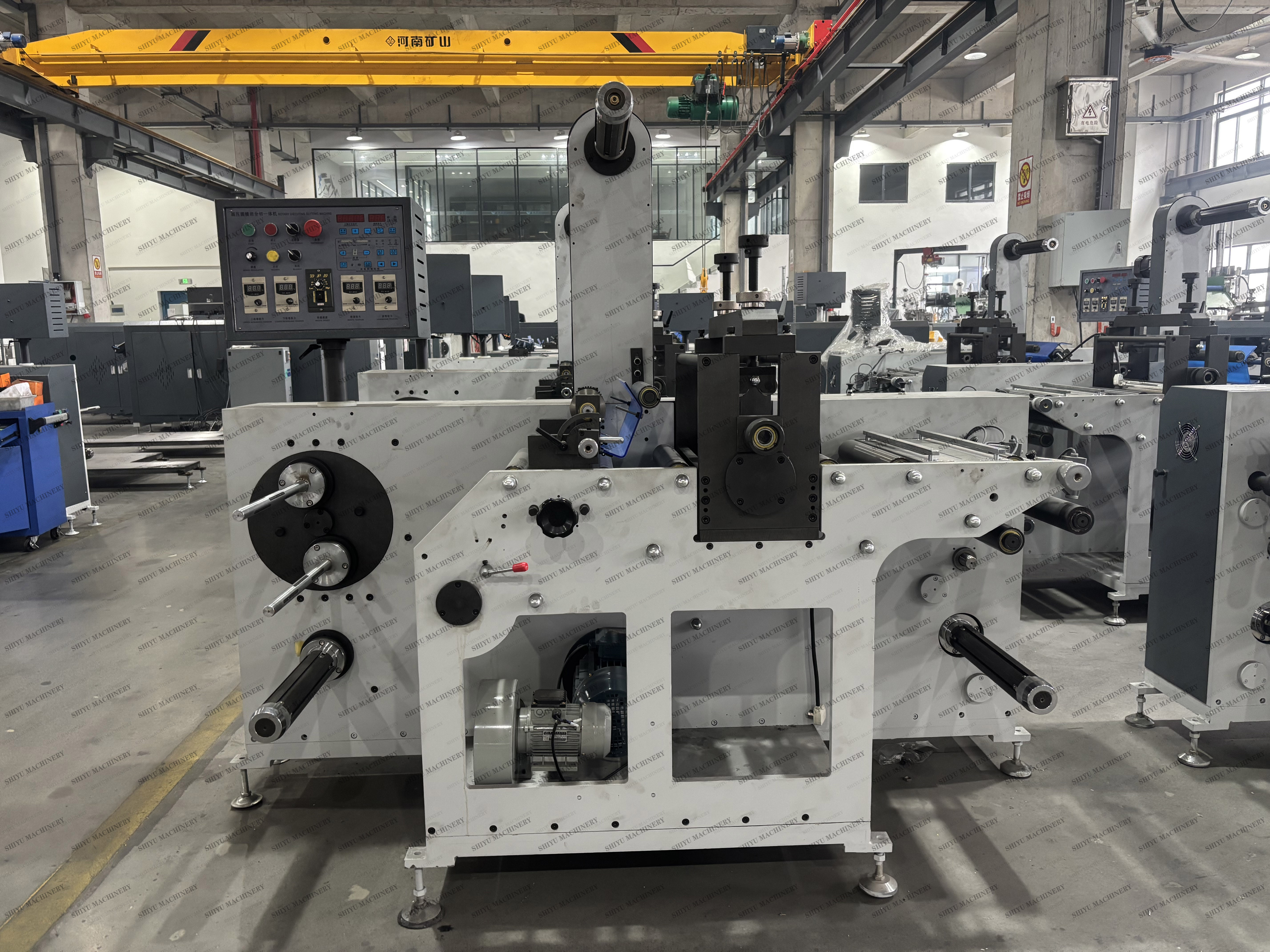 Automatic Sticker Label Rotary Die Cutting Slitting Machine Support Hot Stamping Lamination Punching With Turret Rewinding China