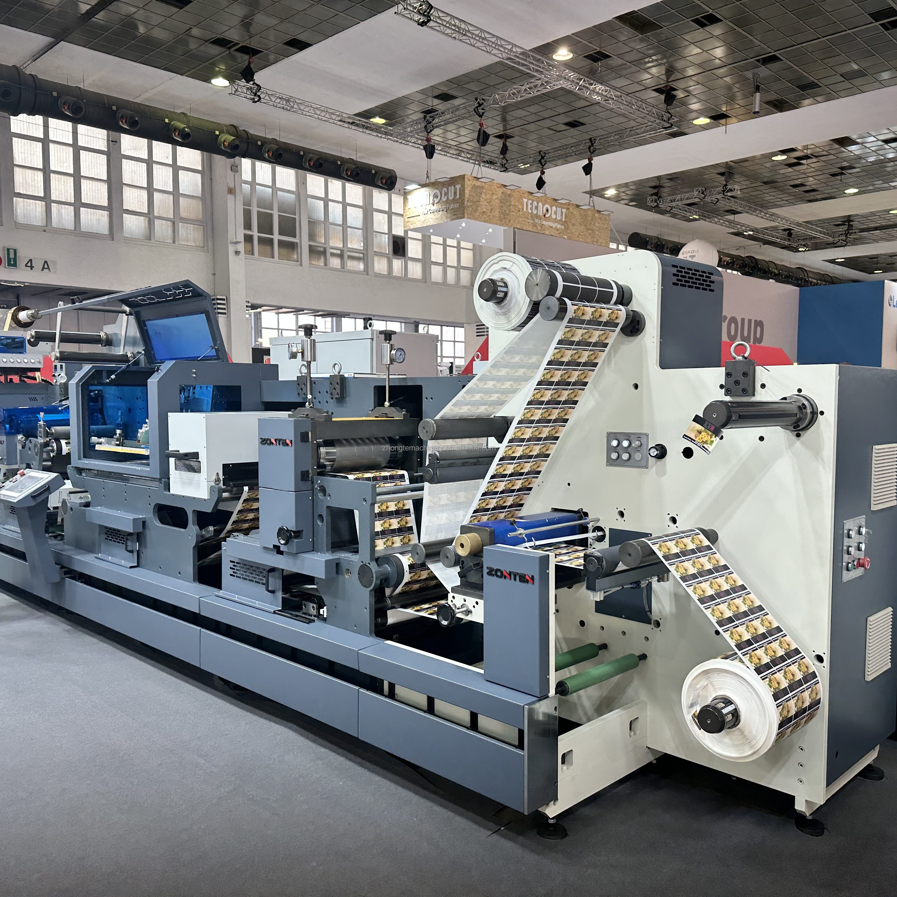 ZMQ-370 China Hot Sale Label Sticker Auto Semi Rotary Die Cutting Machine with Hot Foil Stamping