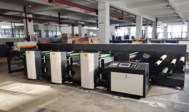 1Color 320mm Adhesive BOPP Tape Roll Flexo Printing Machine With Slitting Inline