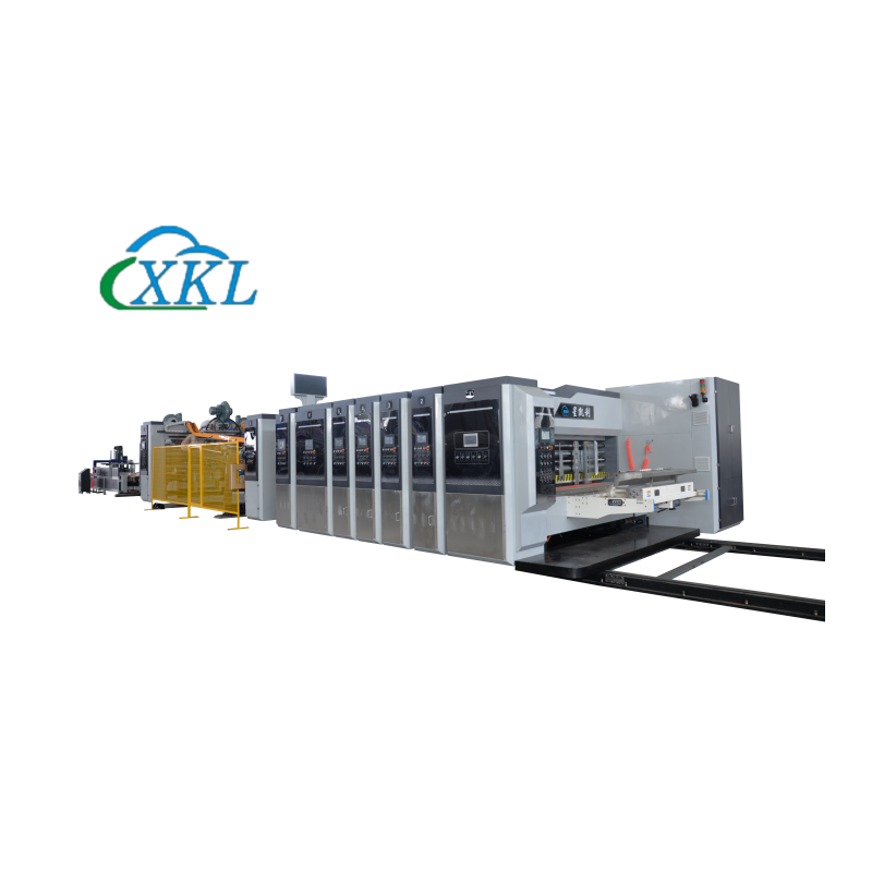 Computer Vacuum Transfer Flexo Printer Electric Slotter Die Cutter Servo Motor Drive Folder Gluer FFG case Maker Inline