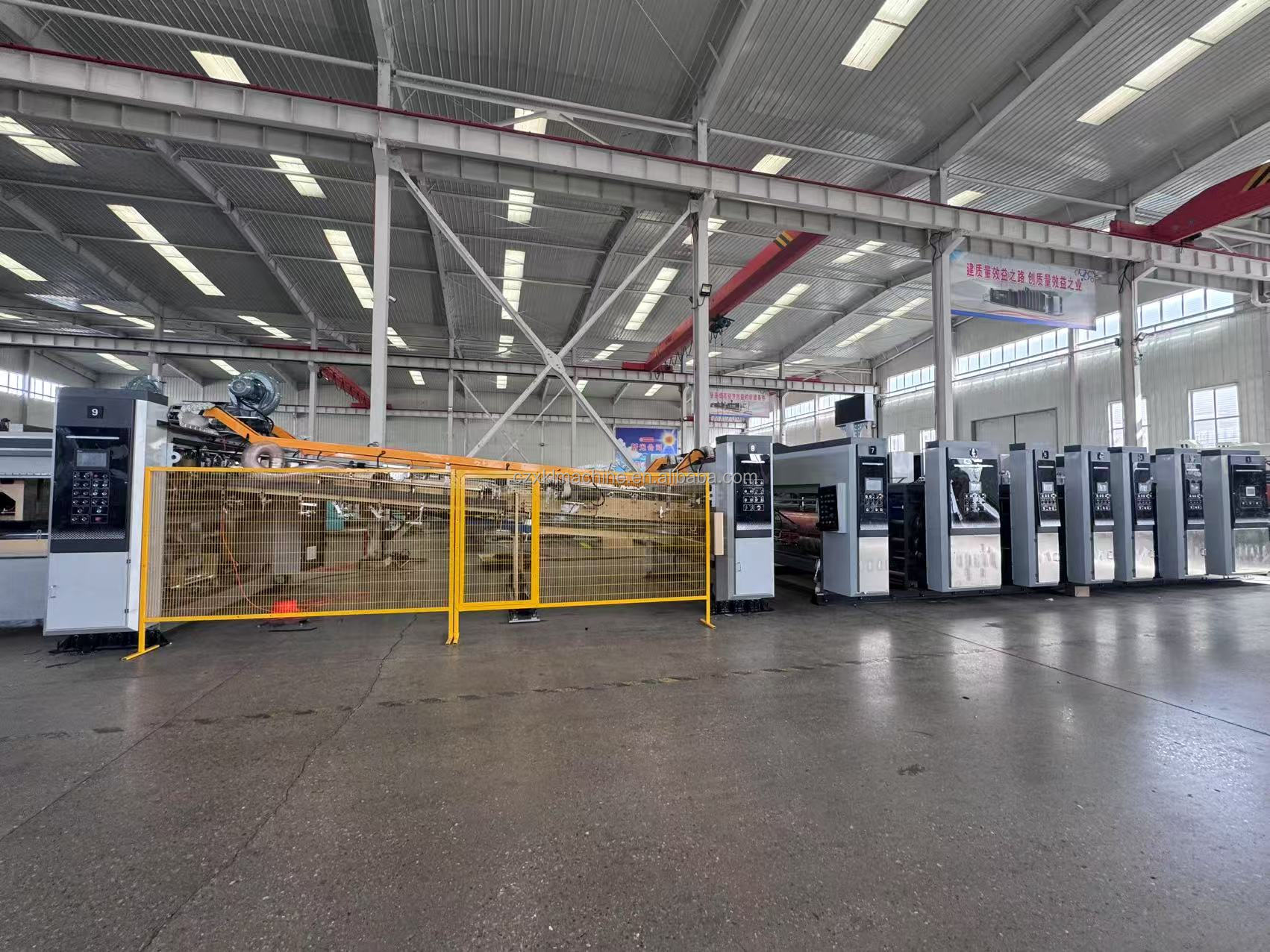 Computer Vacuum Transfer Flexo Printer Electric Slotter Die Cutter Servo Motor Drive Folder Gluer FFG case Maker Inline