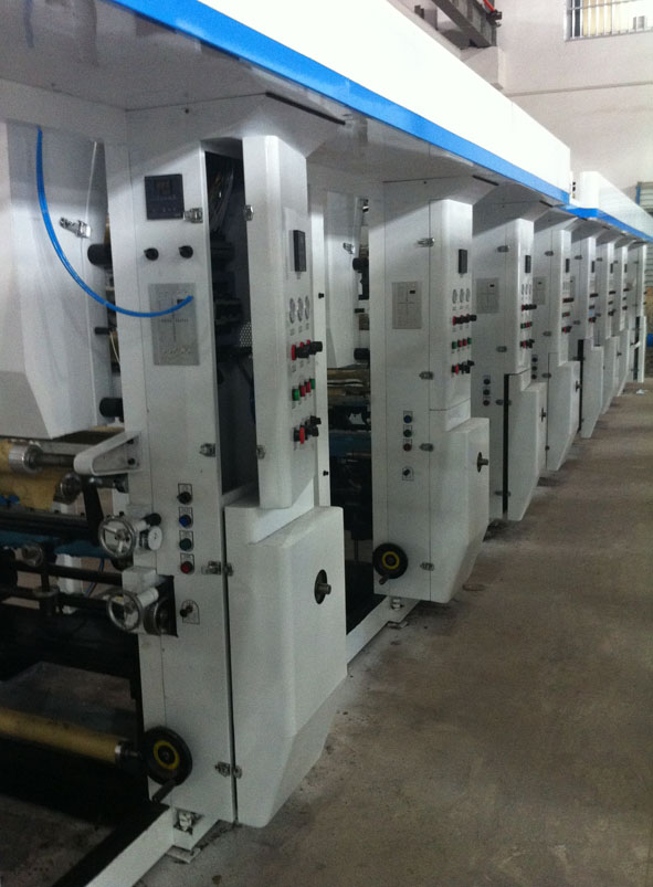Narrow Web Color Plastic Rotogravure Printing Machine Gravure Printing Press