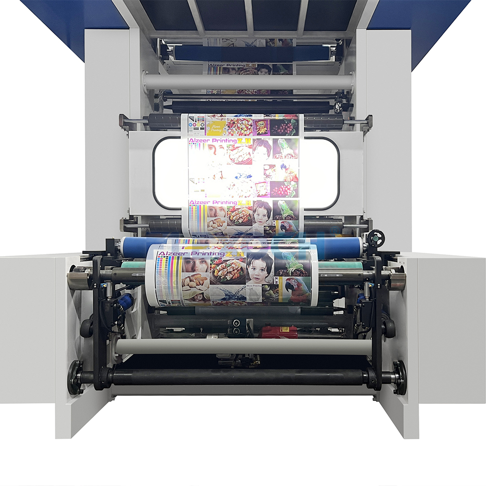 High Speed CI Roll To Roll Flexographic Printing Machine 6 Color Central Drum Flexo Press For Plastic Packaging Film
