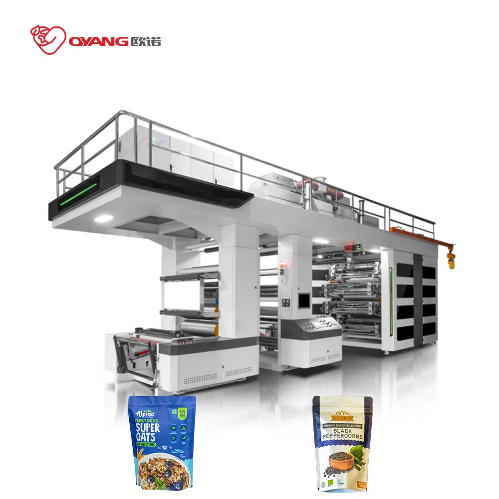 Oyang 1800 mm Two Colors Ci Flexography Flexographic Flexible Kraft Paper Cup Plastic Bag Non Woven Film Print Printer Press Flexo Printing Machine