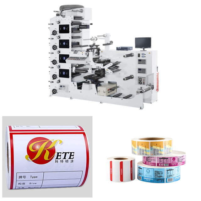 5 Colors UV Flexo Sticker Label Roll to Roll Label Printing Machine Stacking Letterpress Automatic Flexo Printing Machine