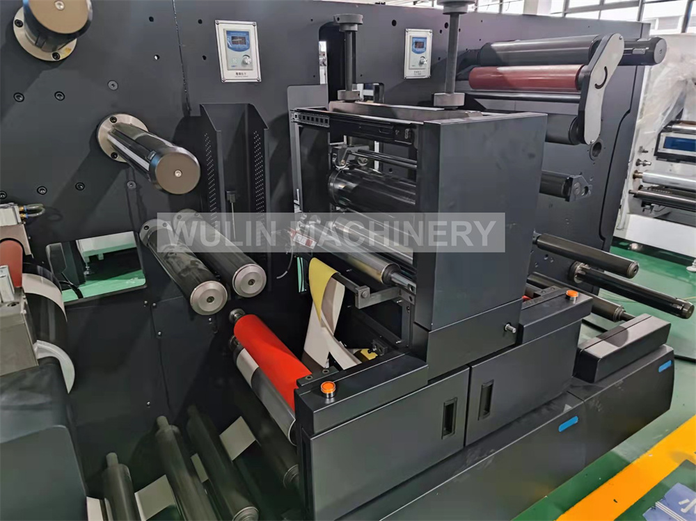 Narrow Web Single Color Flexo Printing and Semi Rotary Automatic Die Cutting Machine