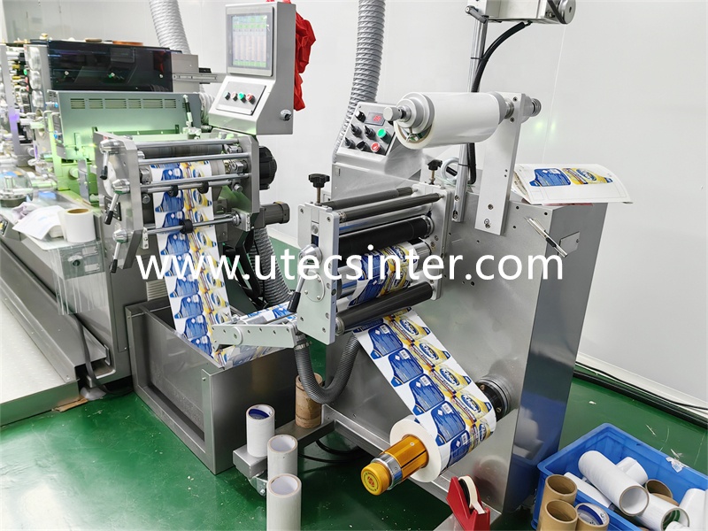 UTR240S 4 6 Color Roll to Roll Automatic Rotary UV Letterpress Intermittent Adhesive Label Sticker Printer With Servo Die Cut