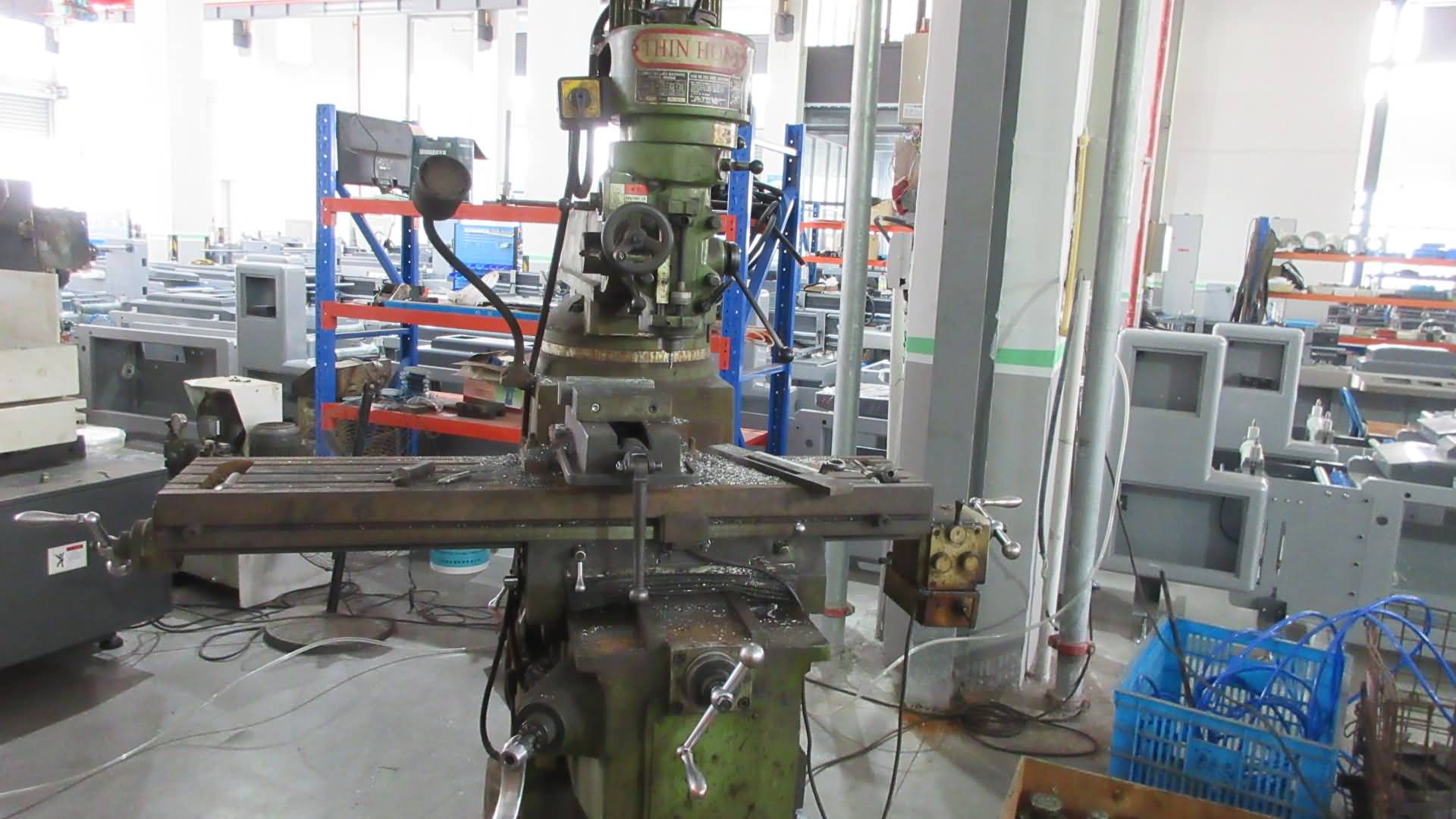 Precision CNC milling of machine frame components at Moveco manufacturing center