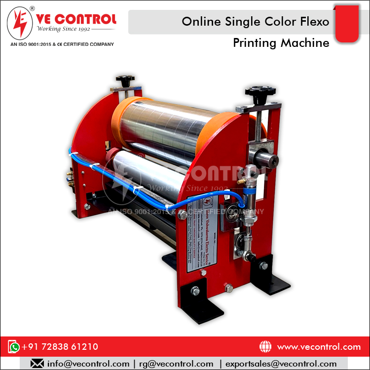 Industrial Grade One Color Online &amp; Inline Portable Mini Flexo Printing Machine From India