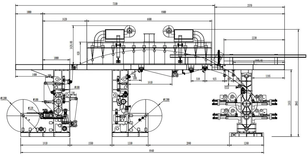 Schematic Diagram of Flexo Printing Machine