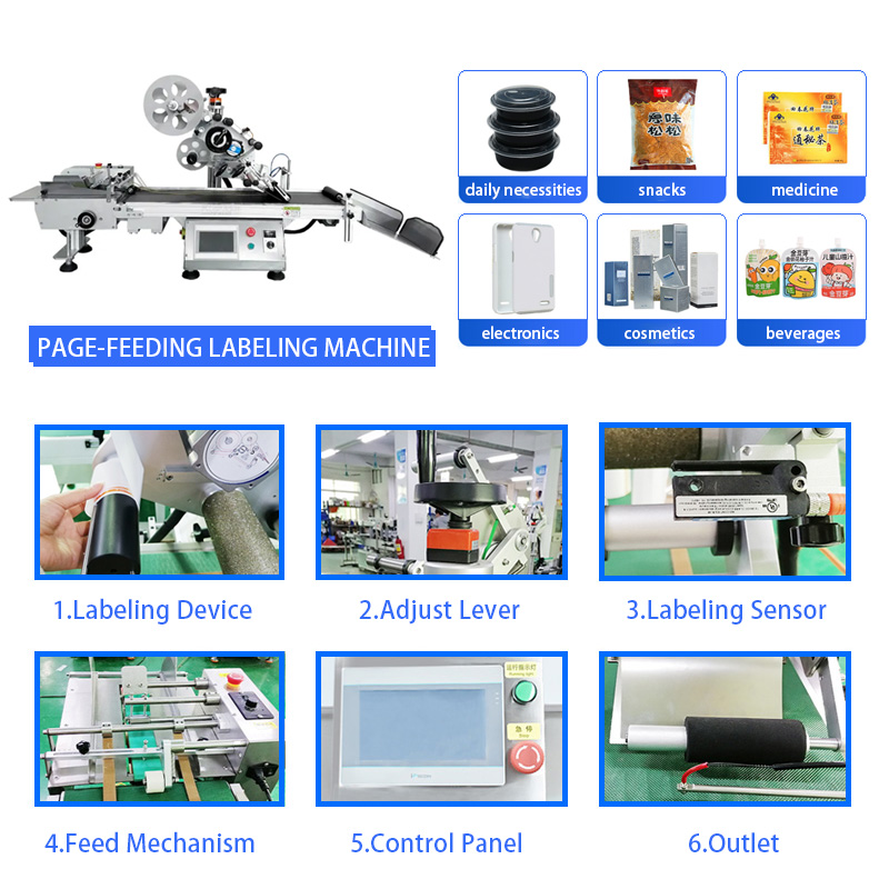 Desktop Labeling Machine Bag Pouch Card Flat Automatic High Speed Supplier Label Machine