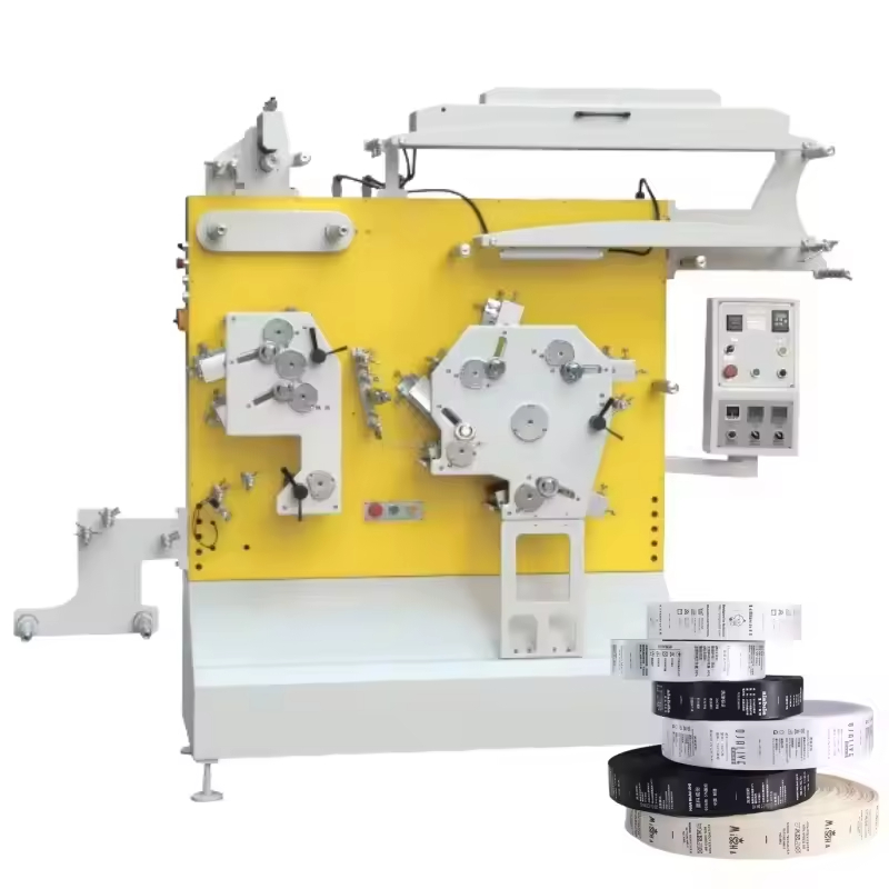 4+2 Color Fully Automatic Roll to Roll Letterpress Flexo Printing Machine for Polyester Satin Ribbon