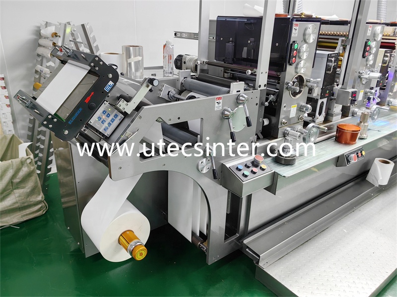 UTR240S 4 6 Color Roll to Roll Automatic Rotary UV Letterpress Intermittent Adhesive Label Sticker Printer With Servo Die Cut