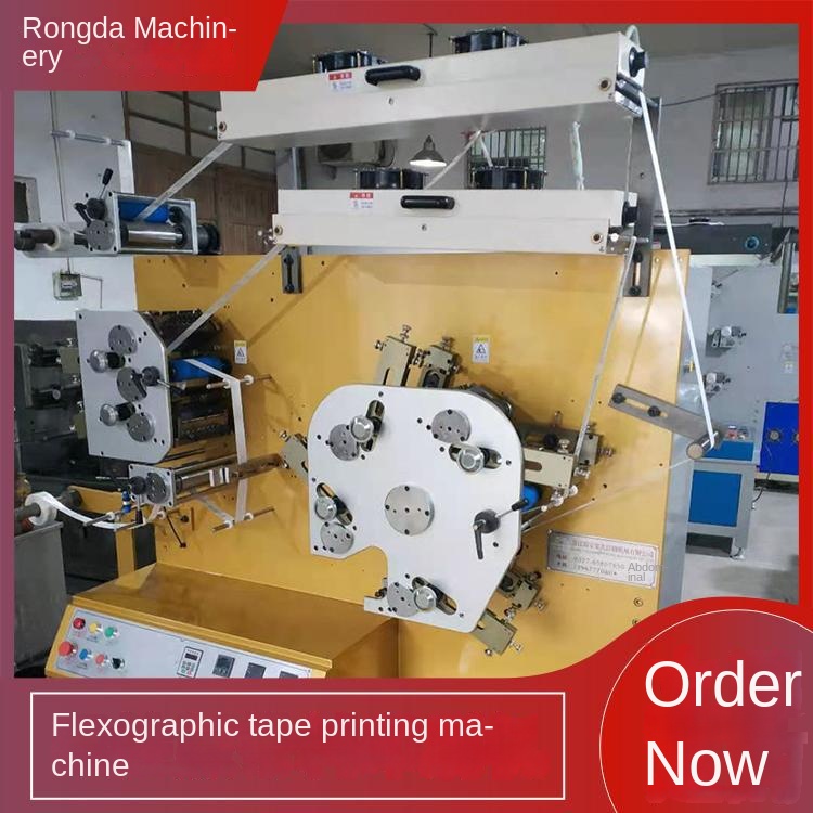 New Full Automatic Flatbed Flexographic Wash Label Printing Machine With Ribbon And Fadeless Ribbon 6-Color