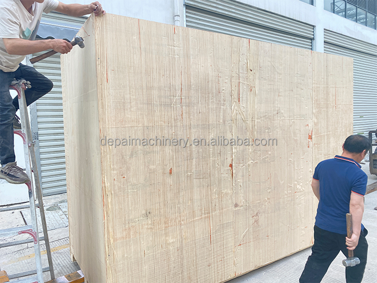 Securing machine inside crate