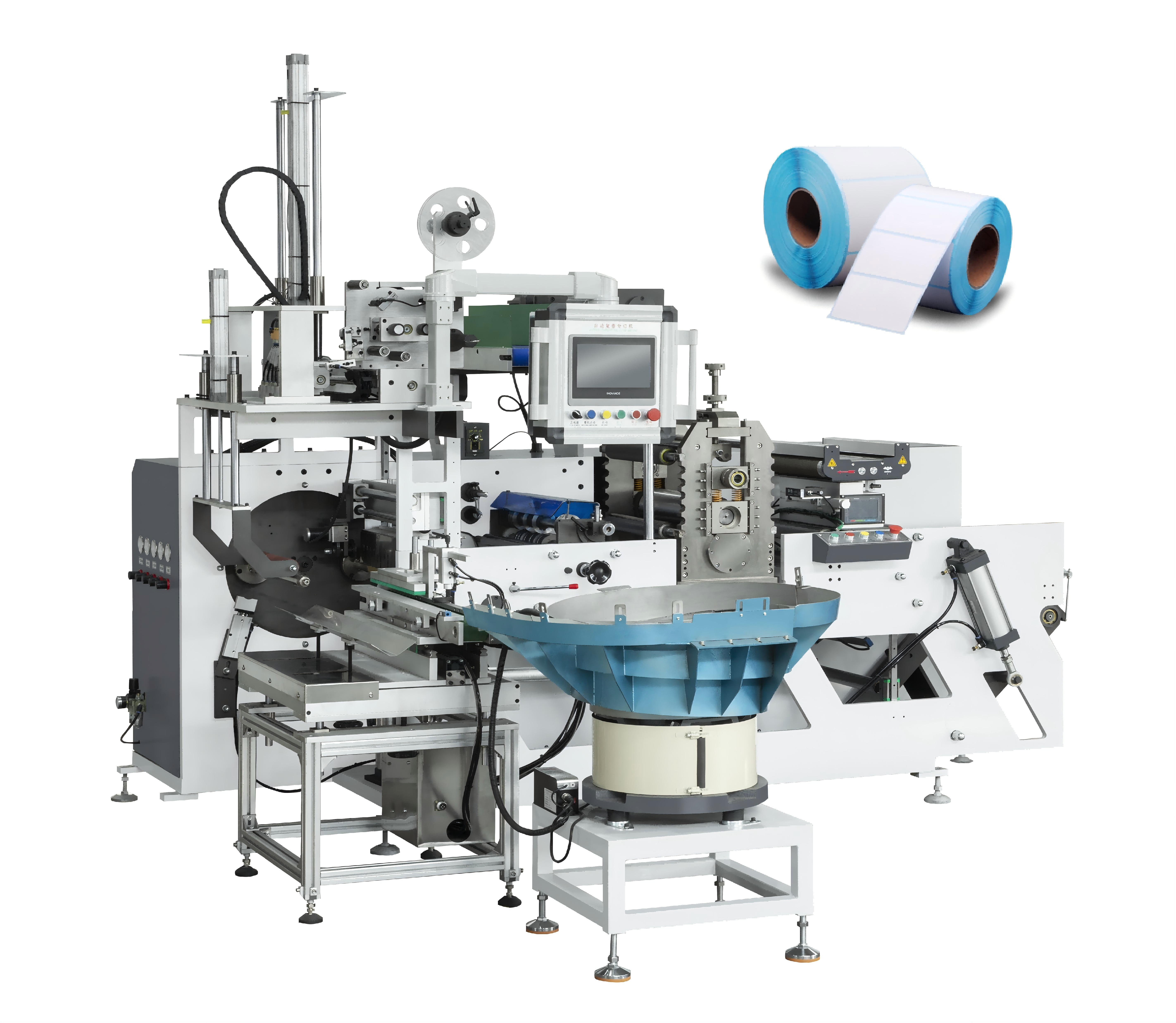 Fully Automatic Rotary Die Cutting Slitting Rewinding Servo Motor Counting Web Guide Label Sticker Adhesive Paper Machine