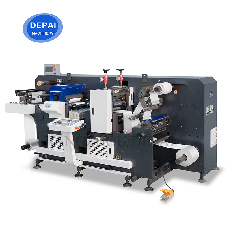 Automatic Intermittent Semi Rotary Flexo Printing and Full Rotary Die Cutting Machine for Label Sticker Making