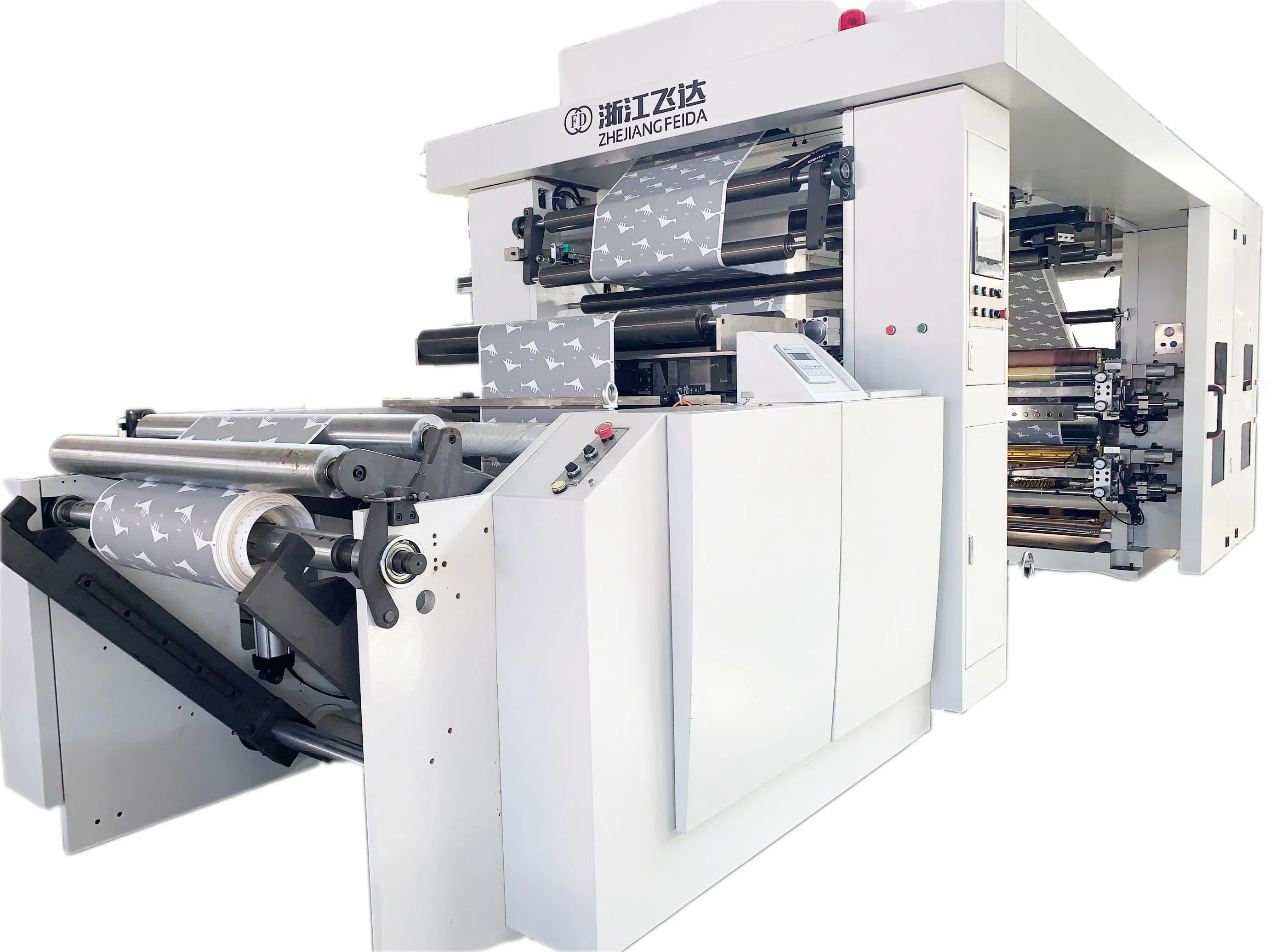 Four Color Ci Central Drum Flexo Printing Machine for Film PE BOPP