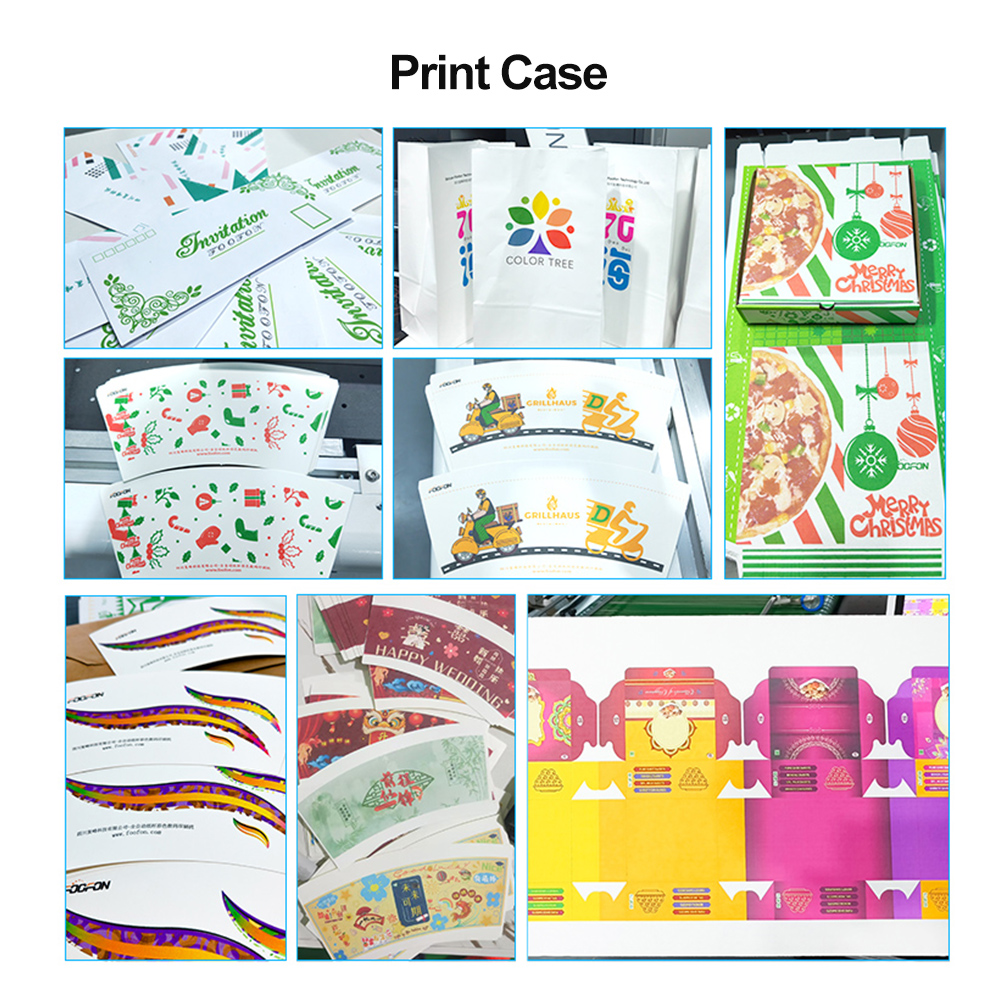 Foofon K387 New Inkjet Printer Multiple Size Print Width Kraft Paper Corrugated Single Pass Bag Printing Machine Automatic CMYK