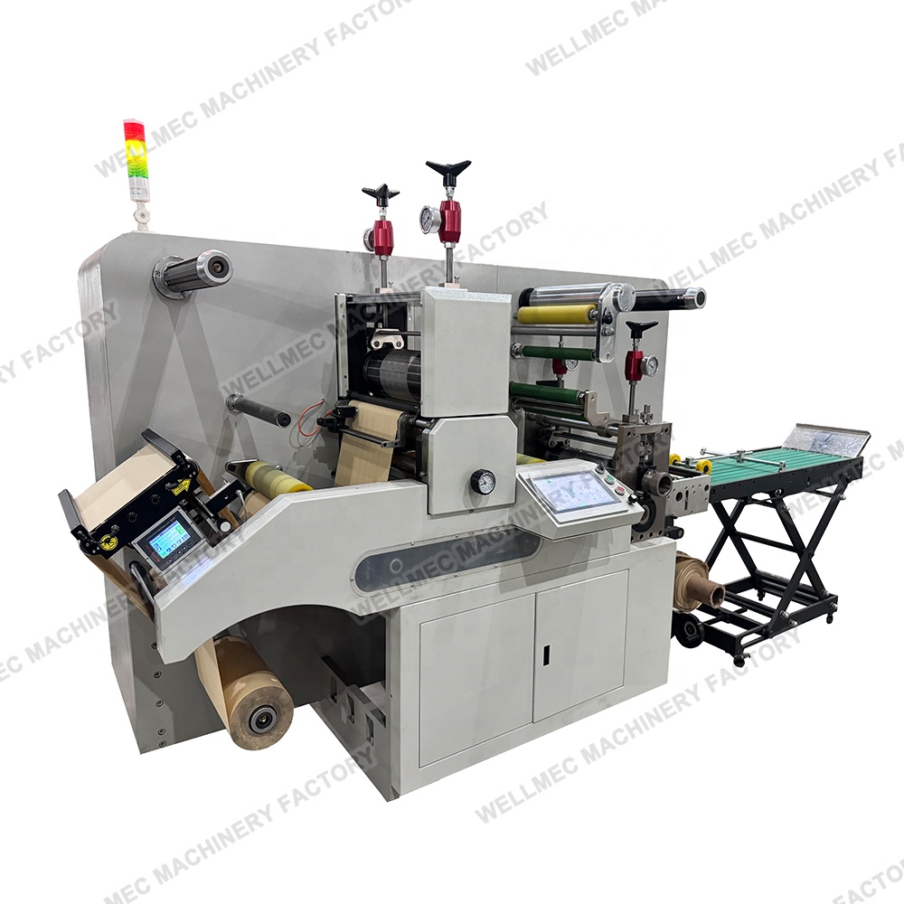 Intermittent Automatic Full Servo Semi Full Rotary IML Adhesive Printed Paper Label Die Cutting Machine With Slitting