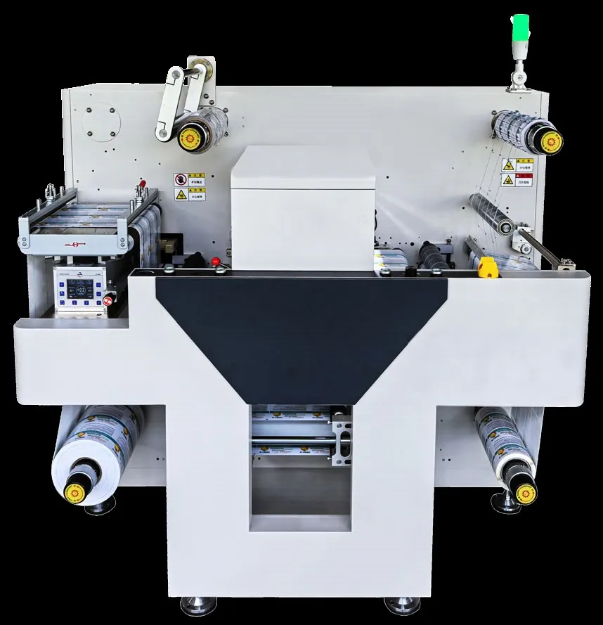 Digital Roll Label Die Cutting and Slitting Machine Front View