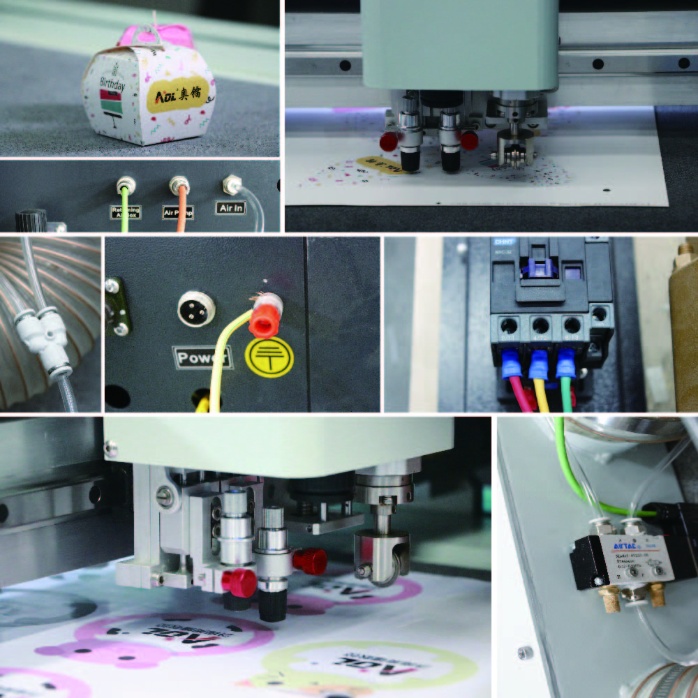 AOL-0604pas Sticker Cardboard Box Plotter Cnc Oscillating Knife Cutting Machine