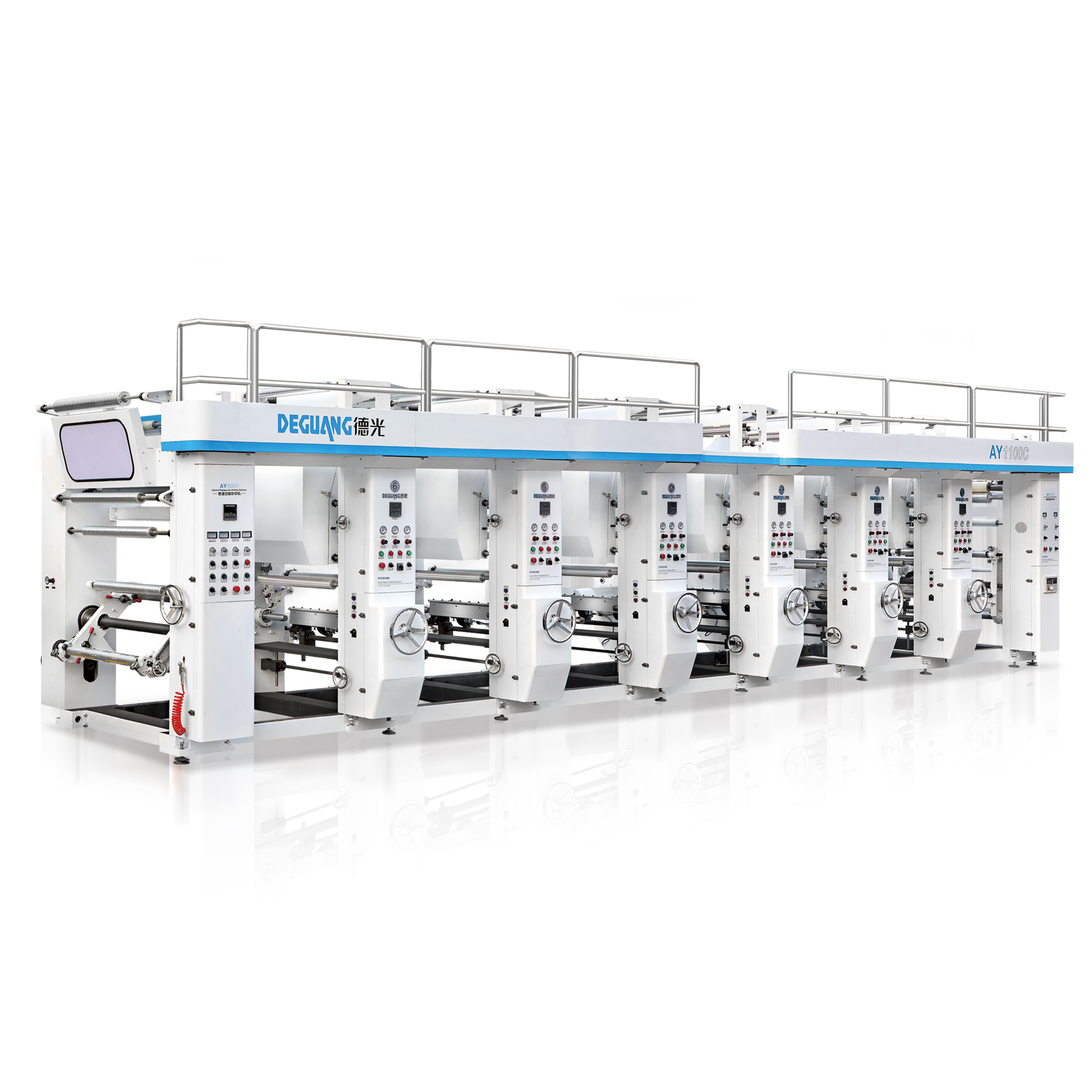 Narrow Web Color Plastic Rotogravure Printing Machine Gravure Printing Press