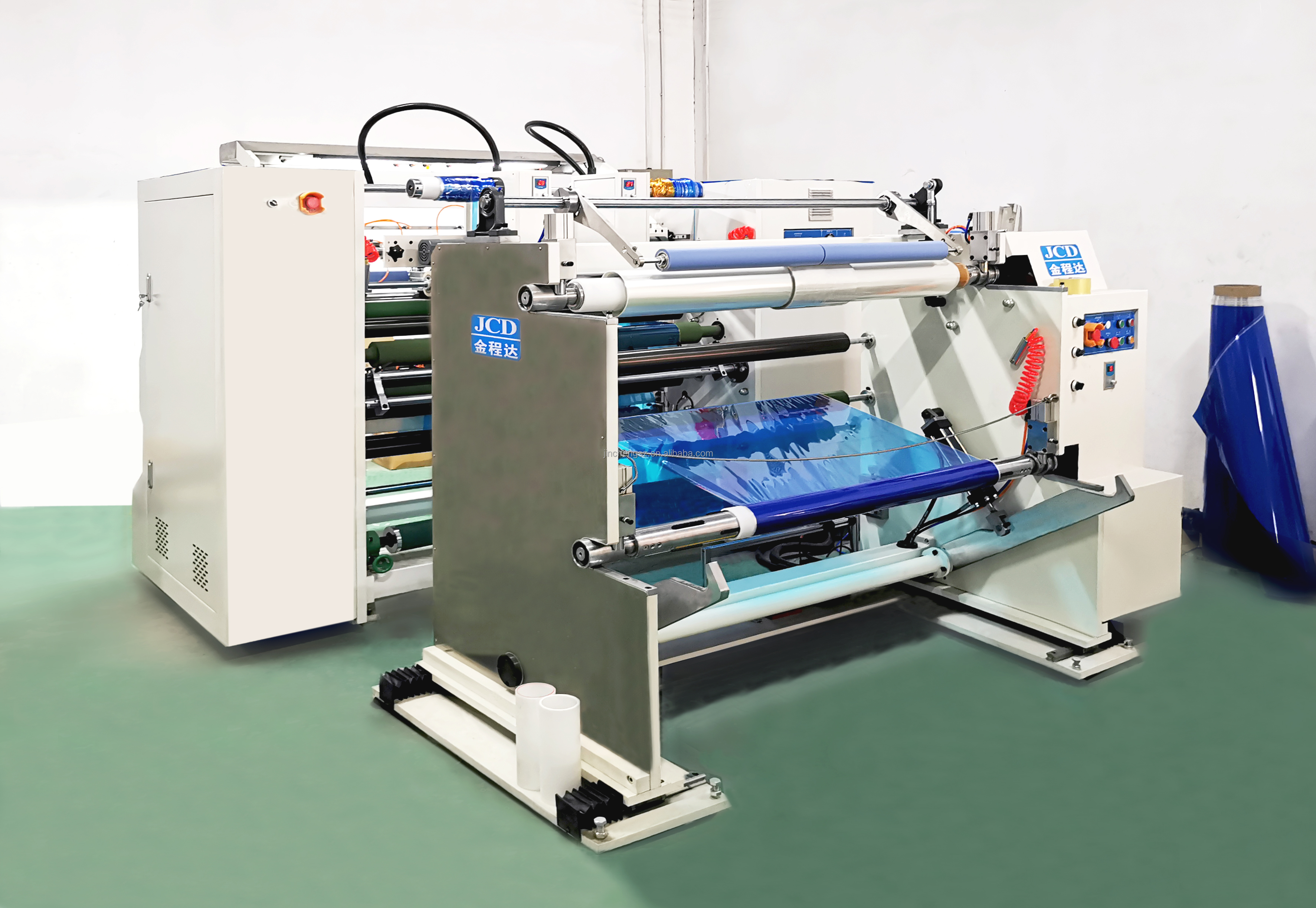 TPU film slitter rewinder structure