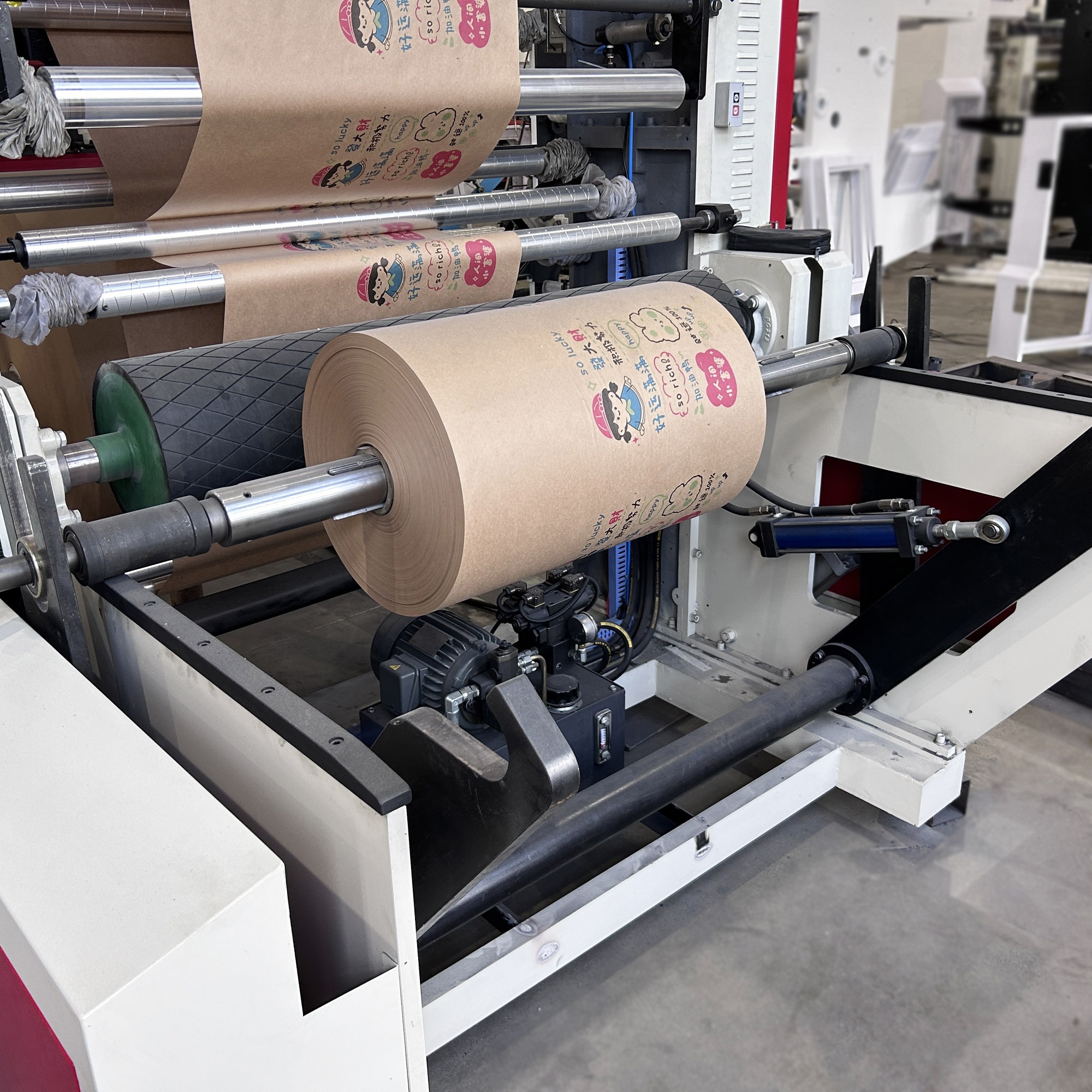 YT-61200 6 Color 1200mm Wide Web Roll Flexible Letter Press Paper Bag Flexo Printing Press