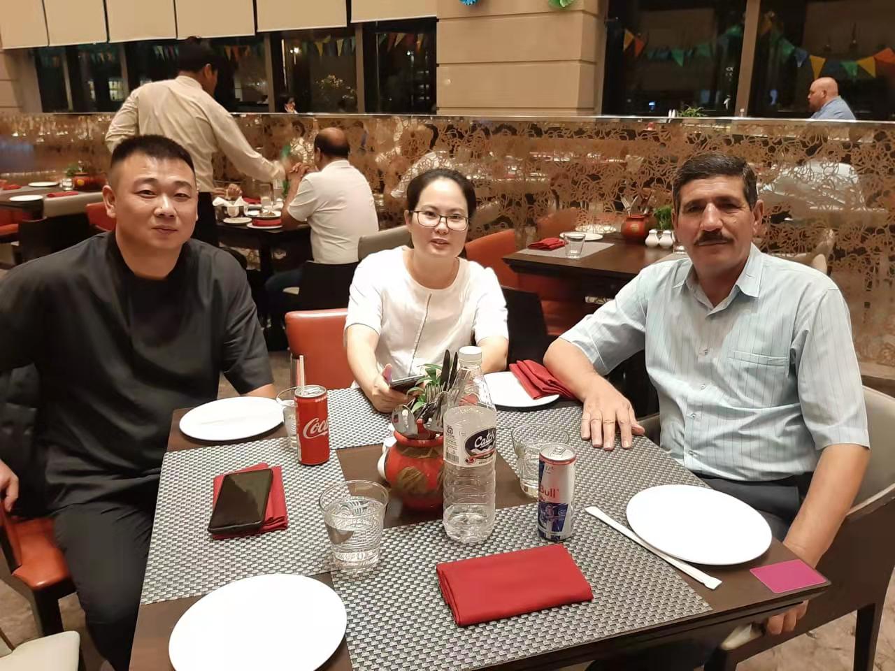 Customer visiting factory