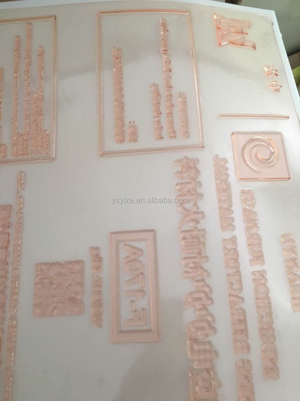 Printing mold plate detail B