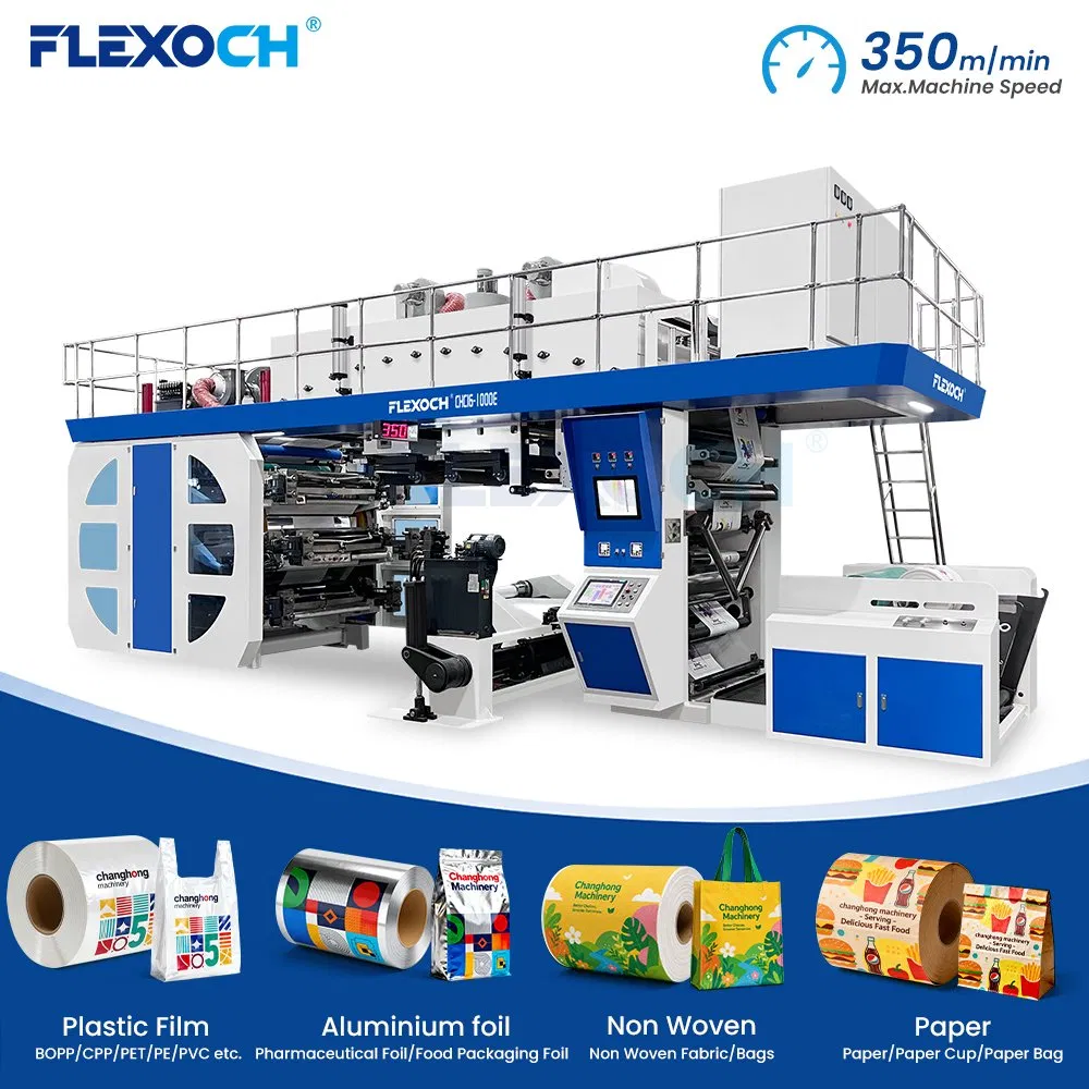 Automatic 6 8 Color Paper Bag/Cup Ci Flexo/Flexographic Printing Machine