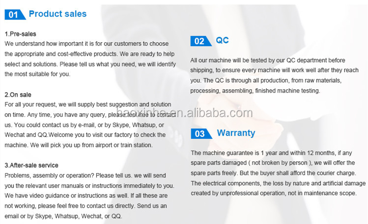 After sales service and quality assurance