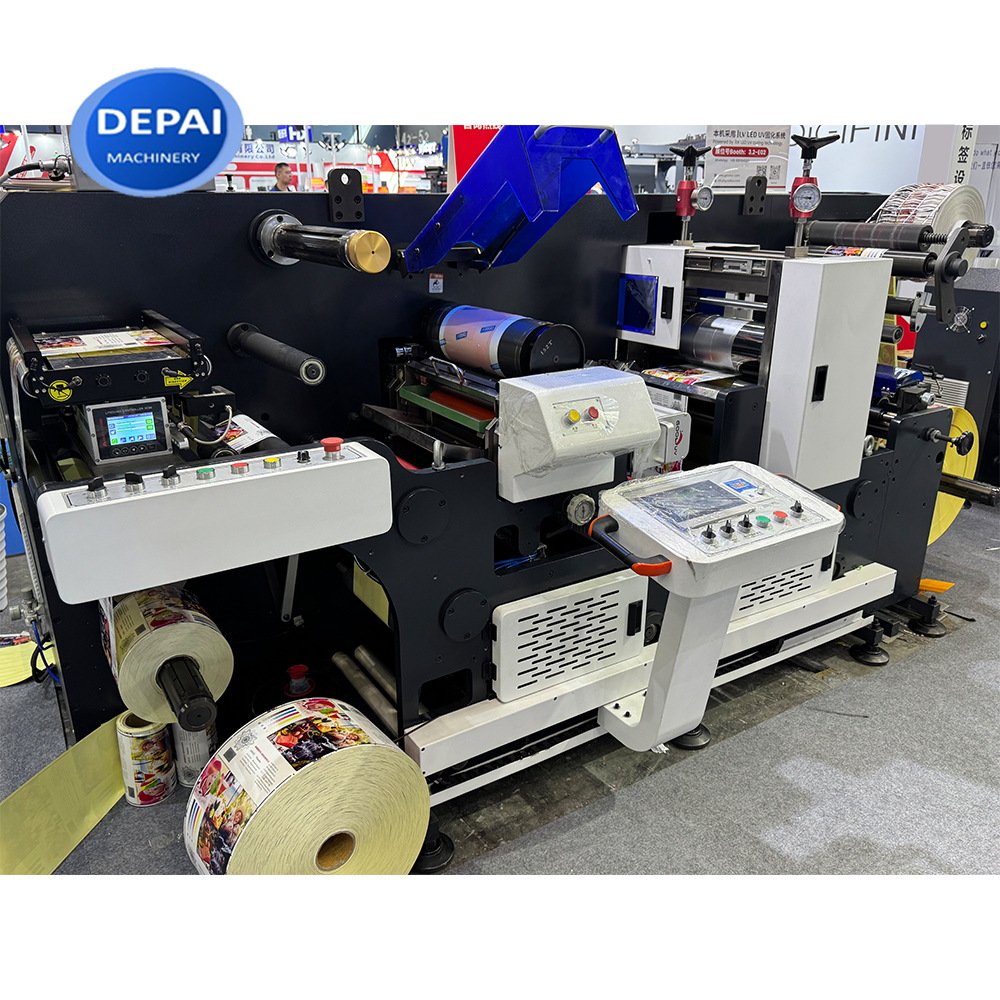 Narrow Web 350mm Multi Function Semi Rotary Intermittent Flexo Label Printing Machine