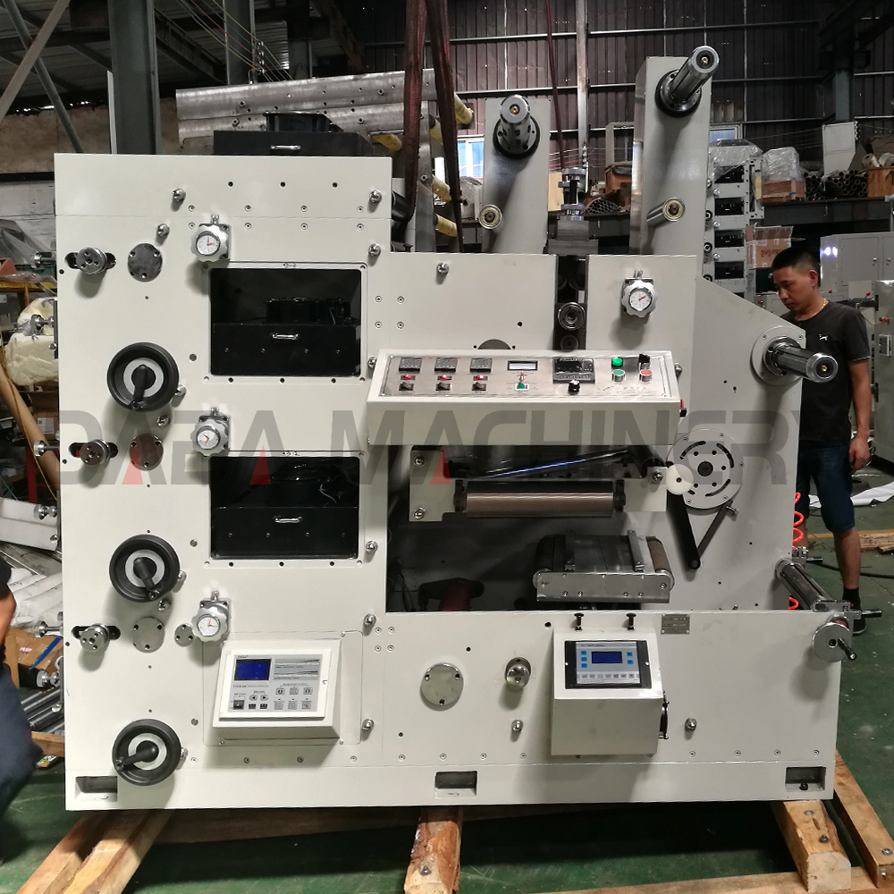 2 3 4 Color Flexo Paper Film Label Roll To Roll Printing Machine