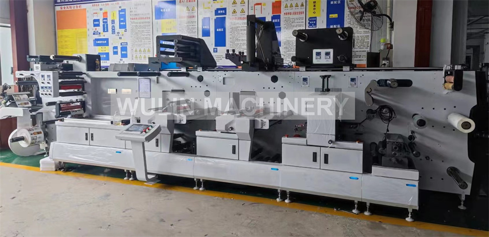 Narrow Web Single Color Flexo Printing and Semi Rotary Automatic Die Cutting Machine