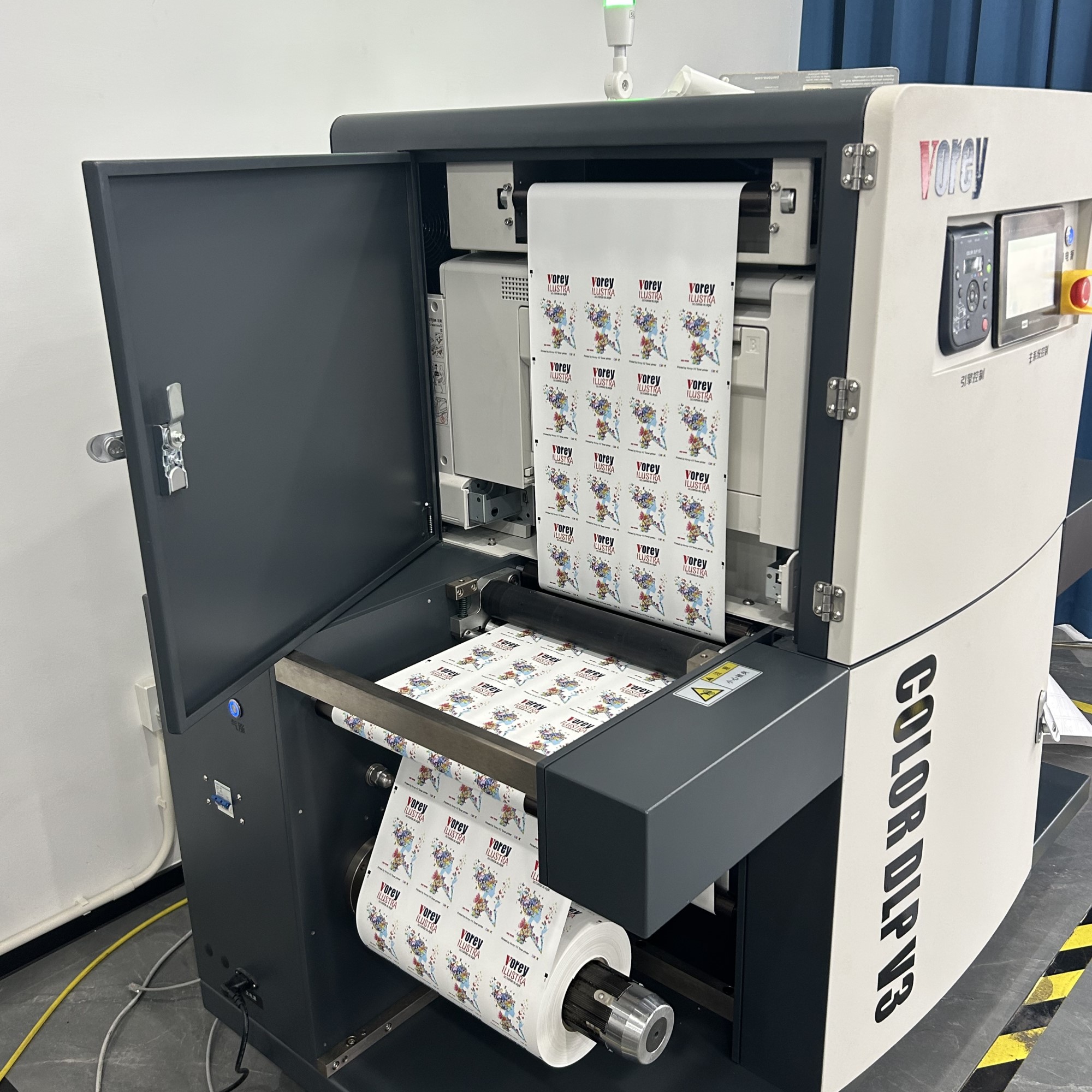 VOREY V3 2400*1200 DPI Roll to Roll Digital Printer Sticker Label Printing Machine Rotary Printers CMYK
