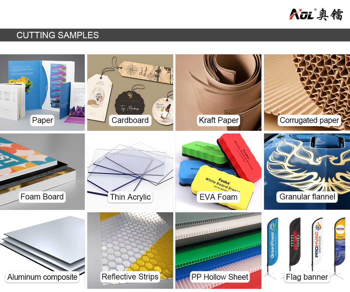 Advertising materials cutting process