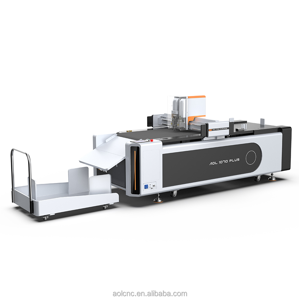 AOL CNC Digital Flatbed Cutter Automatic Advance Sticker Cutting Machine AOL-1070PLUS