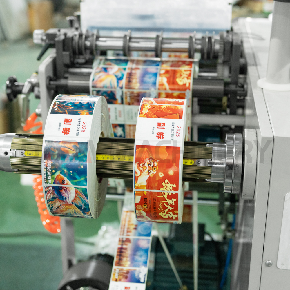 120m/min Label Slitting Rewinding Machine Low Speed Label Paper Film Roll Slitter Rewinder