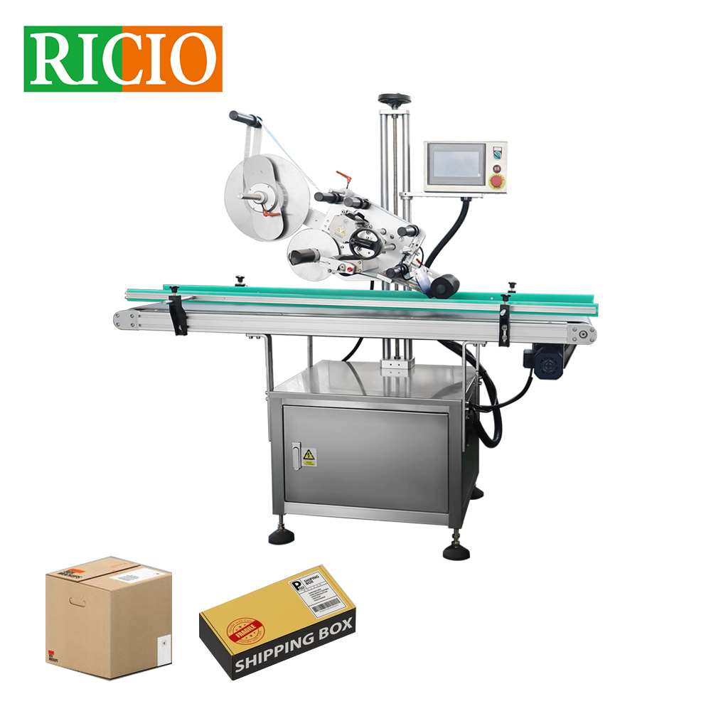 Servo Motor Electric Self-adhesive Flat Top Surface Single-side Carton Label Applicator Automatic Express Box Labeling Machine