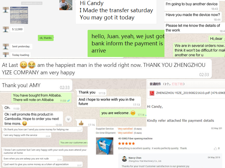 Customer transactions and feedback