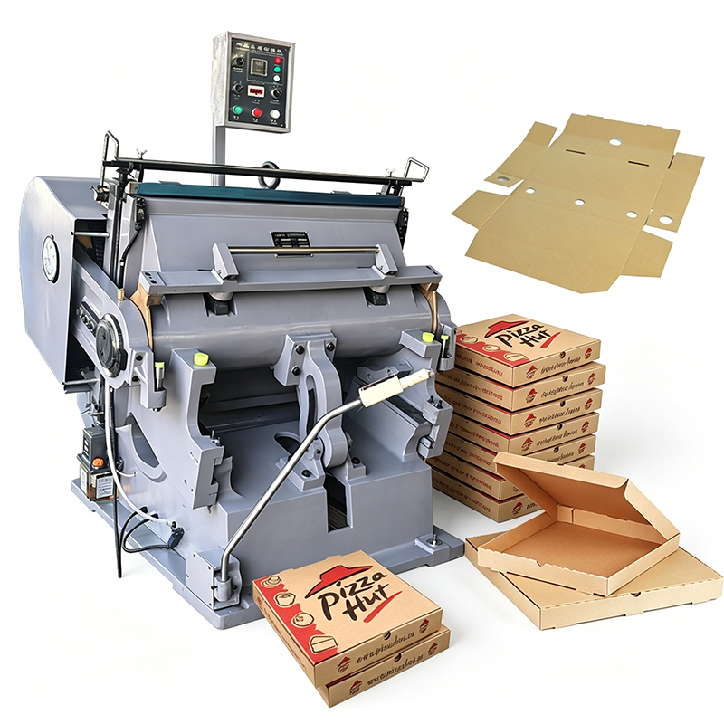 ML-930 Industrial Clamshell Die Cutter and Creasing Machine Manual Feeder Flat Die Cutting Machine For Pizza Box Die Cutting