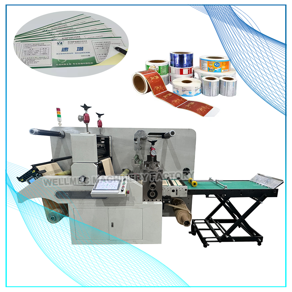 Intermittent Automatic Full Servo Semi Full Rotary IML Adhesive Printed Paper Label Die Cutting Machine With Slitting