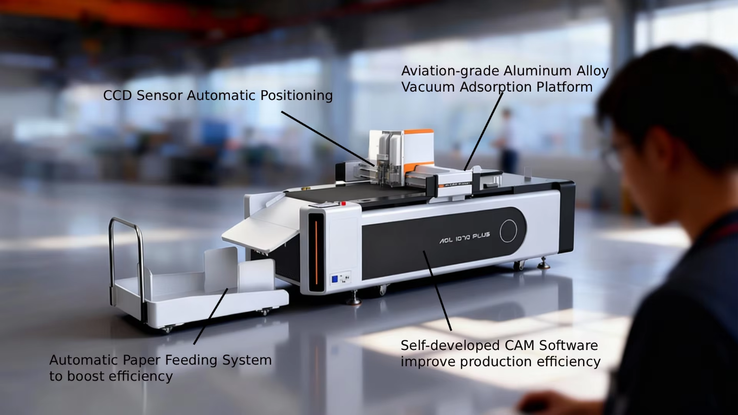 Sticker Cardboard Box Plotter Cnc Oscillating Knife Cutting Machine